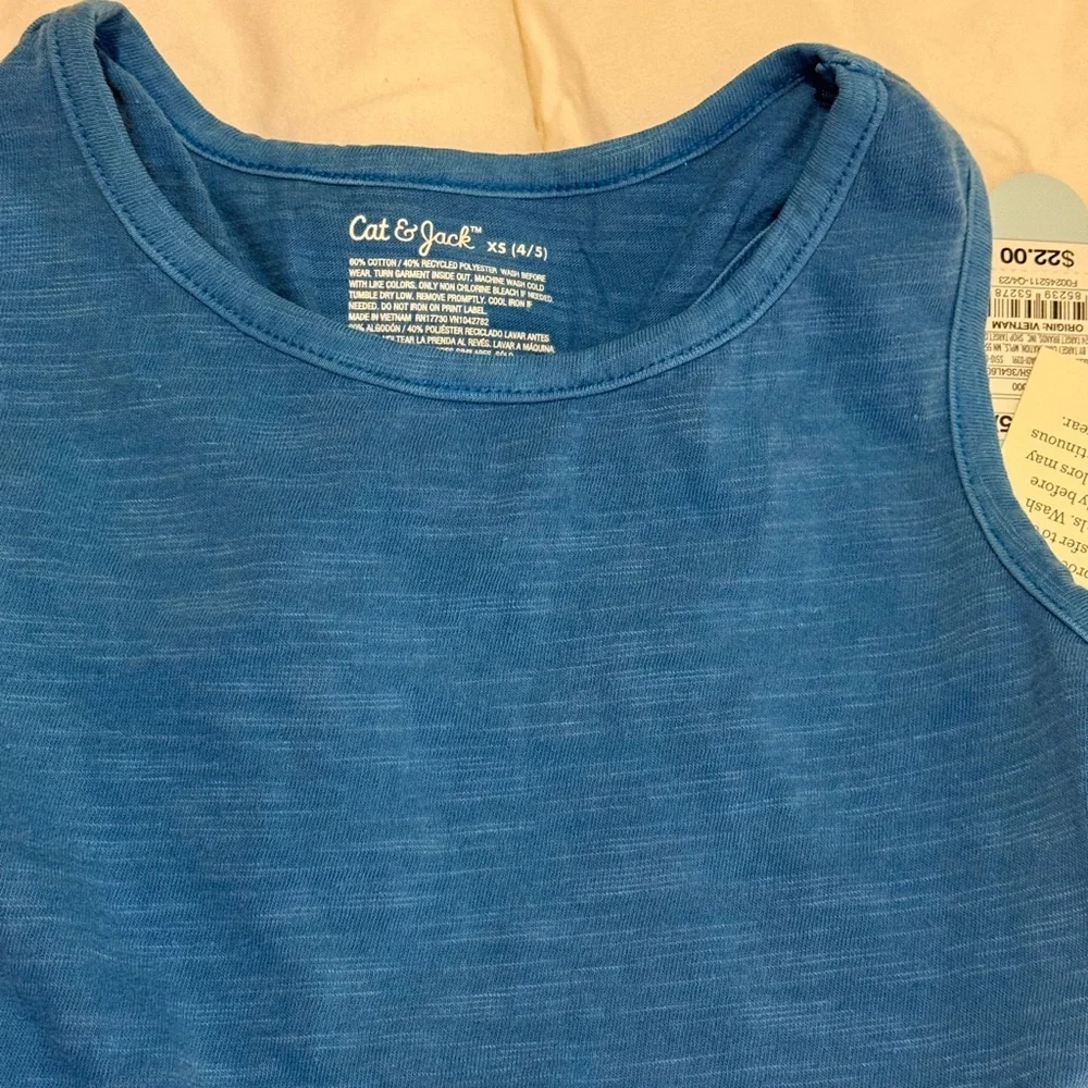 Size XS Toddler Girls Cat & Jack Blue Casual Sleeveless Maxi Dress